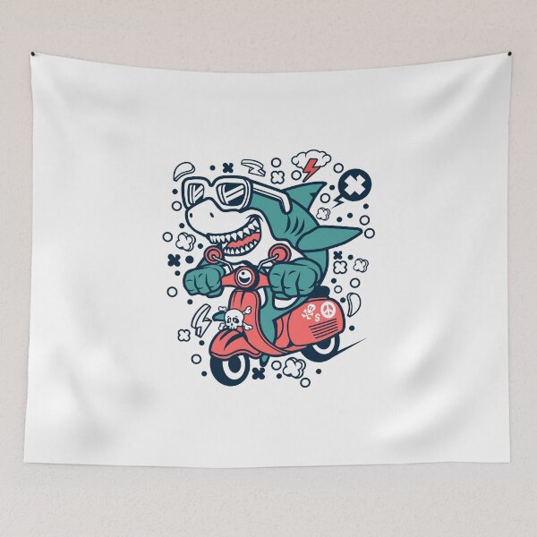 Item preview, scooterist shark designed and sold by K-ARO.