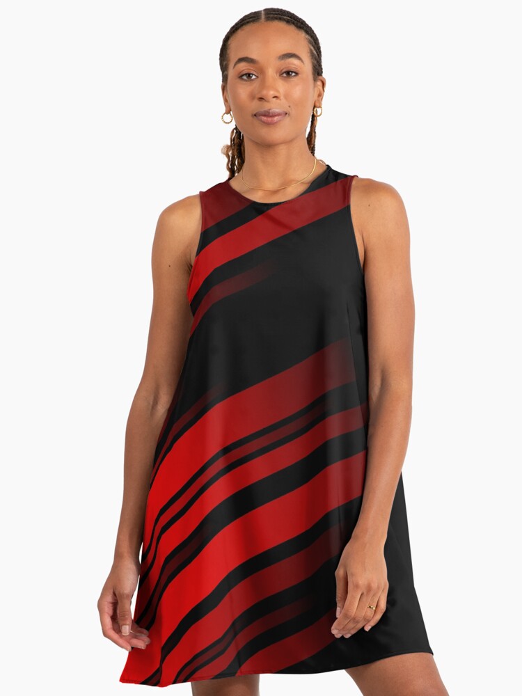 Red and Black Stripes Minimal Design" A-Line Dress for Sale by SoccaTamam | Redbubble Red and Black Stripes Minimal Design" A-Line Dress for Sale by SoccaTamam | Redbubble