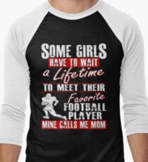 My Favorite Football Player Calls Me Mom Men's Baseball ¾ T-Shirt