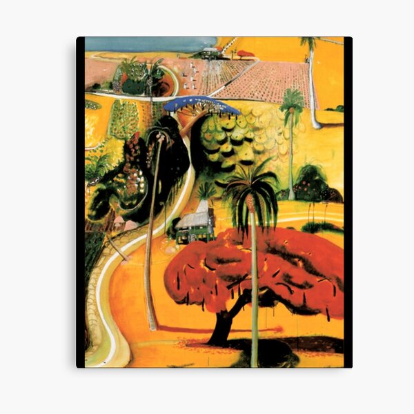 Item preview, Brett Whiteley - Far North Queensland (1992) oil, earth, charcoal, collage on plywood. High quality  designed and sold by townxycolter.