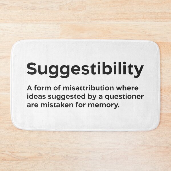 Item preview, Suggestibility black designed and sold by EdimQuotes.