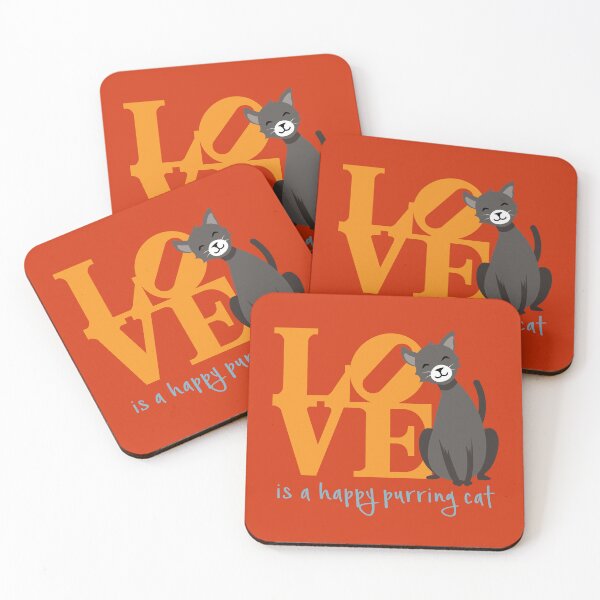 Item preview, Love is a Happy Purring Cat designed and sold by littlebearart.
