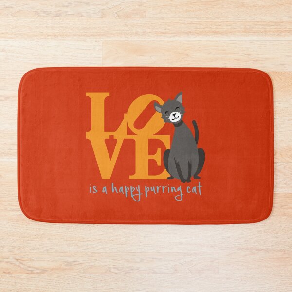 Item preview, Love is a Happy Purring Cat designed and sold by littlebearart.