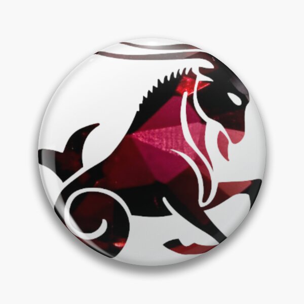 Item preview, Capricorn Zodiac Symbol Silhouette Design With January Birthstone Garnet Background  designed and sold by TacoRose.