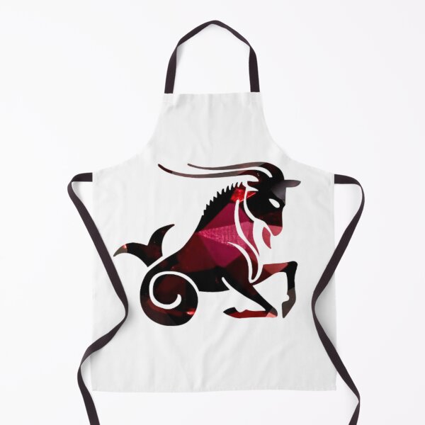 Item preview, Capricorn Zodiac Symbol Silhouette Design With January Birthstone Garnet Background designed and sold by TacoRose.