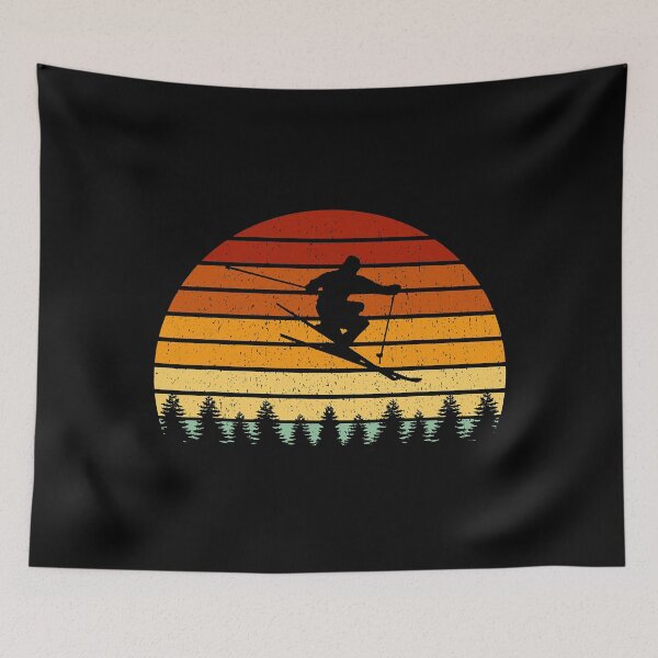 Item preview, Sunset Skiing - Skiers Vintage designed and sold by levintere.