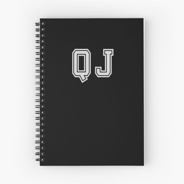 Item preview, Q.J. Varsity Initials | Varsity Letters | Black And White | Personalised Gifts designed and sold by Avo And Sriracha.