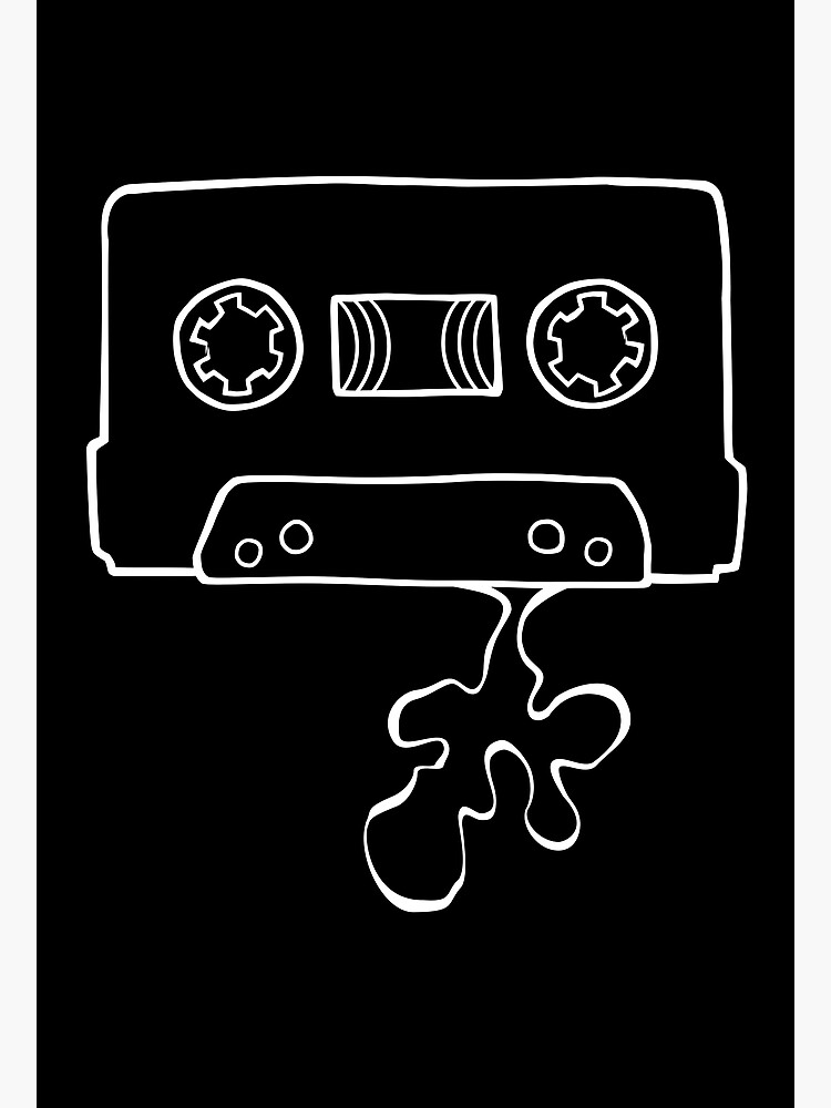 "Simple Minimalistic Jammed Cassette Tape" Poster for Sale by