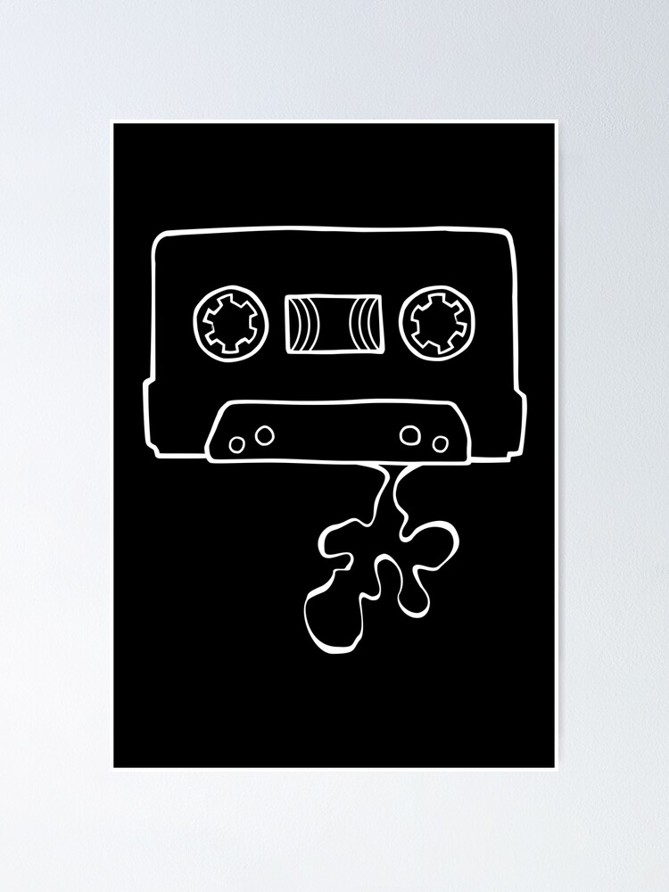 "Simple Minimalistic Jammed Cassette Tape" Poster for Sale by