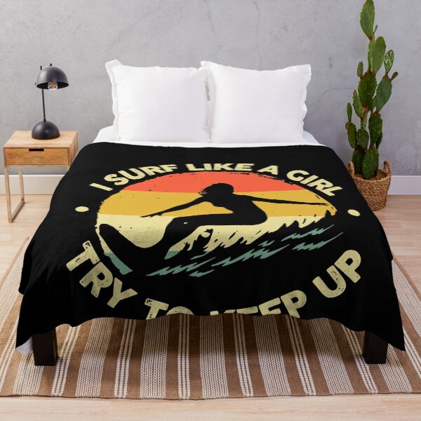 Item preview, Funny Surf Like A Girl Surfer Retro designed and sold by ShaneGuzman.