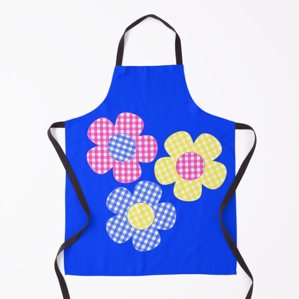 Item preview, Flowers Pink, Yellow, Blue on Navy designed and sold by Shapes-Mania.