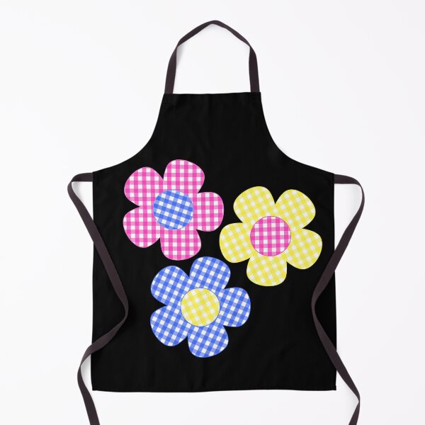 Item preview, Flowers Pink, Yellow, Blue on Black designed and sold by Shapes-Mania.
