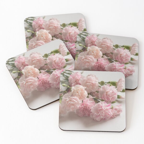 Item preview, Beautiful pink carnations on white table designed and sold by Natalie Board.