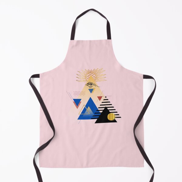 Item preview, Abstract geometry pattern sun, triangle, circle, zigzag strokes, black blue yellow, red, transparent pastel, golden designed and sold by BOUYAHI.