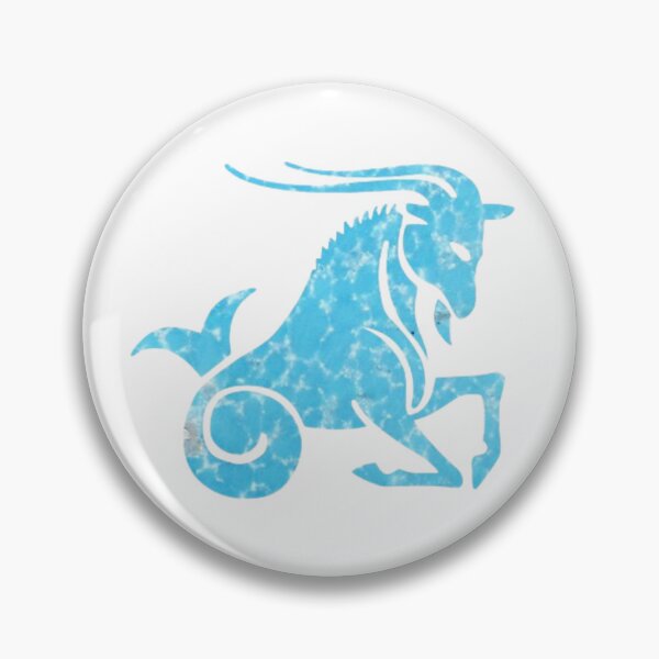 Item preview, Capricorn Zodiac Symbol Silhouette Design With December Birthstone Turquoise Background  designed and sold by TacoRose.