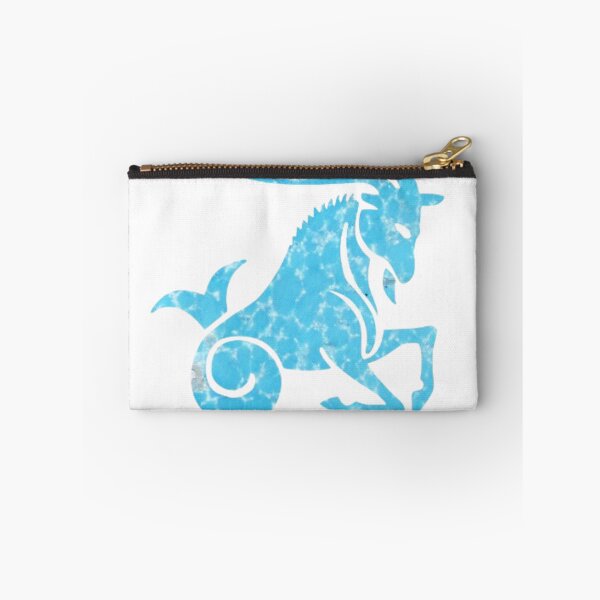 Item preview, Capricorn Zodiac Symbol Silhouette Design With December Birthstone Turquoise Background  designed and sold by TacoRose.