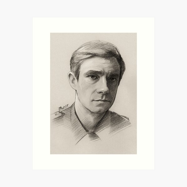 Item preview, Martin Freeman, Pencil Portrait designed and sold by TendaLee.