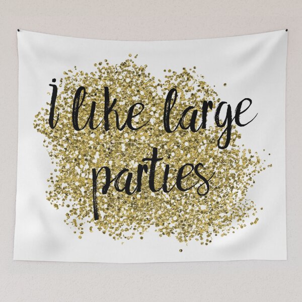 Item preview, I like large parties - golden jazz designed and sold by peggieprints.