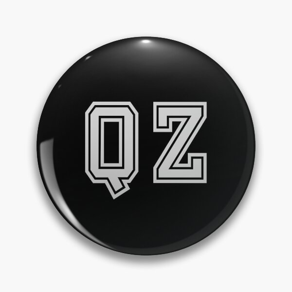 Item preview, Q.Z. Varsity Initials | Varsity Letters | Black And White | Personalised Gifts designed and sold by Avo And Sriracha.