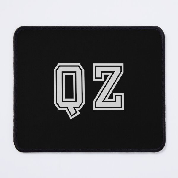 Item preview, Q.Z. Varsity Initials | Varsity Letters | Black And White | Personalised Gifts designed and sold by Avo And Sriracha.