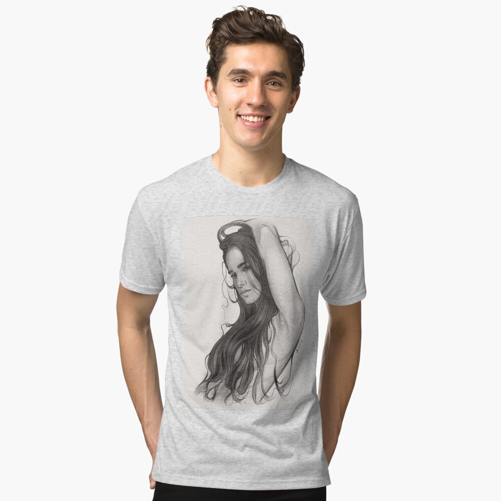 Vista previa del artículo con la obra «Camiseta de tejido mixto», diseñado y vendido por TendaLee.