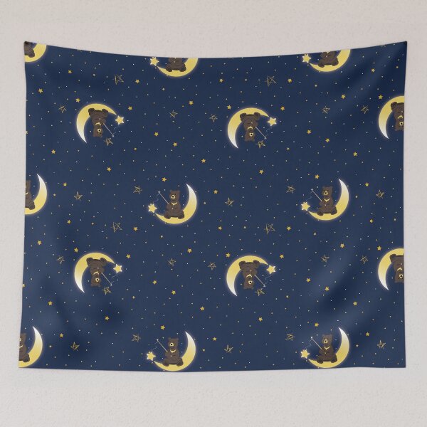 Item preview, Moon Bears Fish for Stars designed and sold by littlebearart.