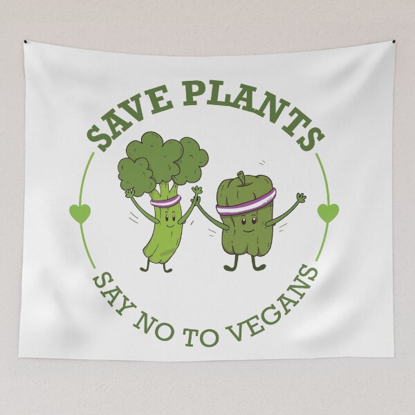Item preview, Funny Anti Vegan Joke Save Plants designed and sold by artado.