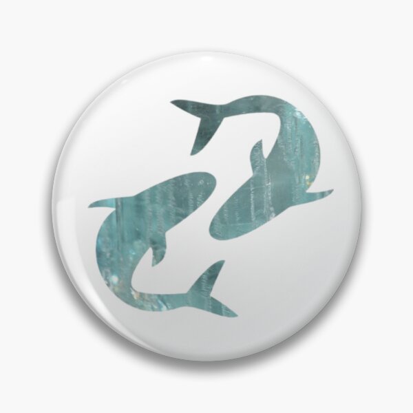 Item preview, Pisces Zodiac Symbol Silhouette Design With March Birthstone Aquamarine Background  designed and sold by TacoRose.