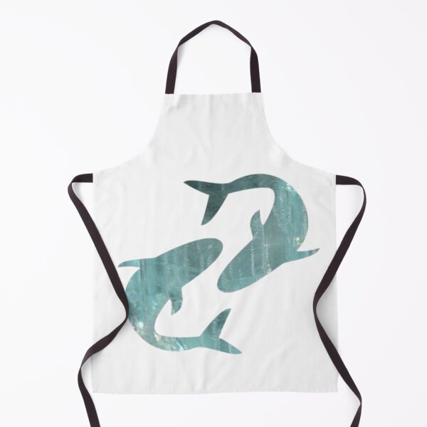 Item preview, Pisces Zodiac Symbol Silhouette Design With March Birthstone Aquamarine Background designed and sold by TacoRose.