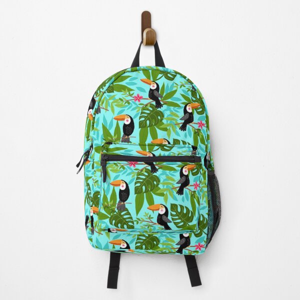 Item preview, Toucans and tropical leaves designed and sold by Cheekyleopard.