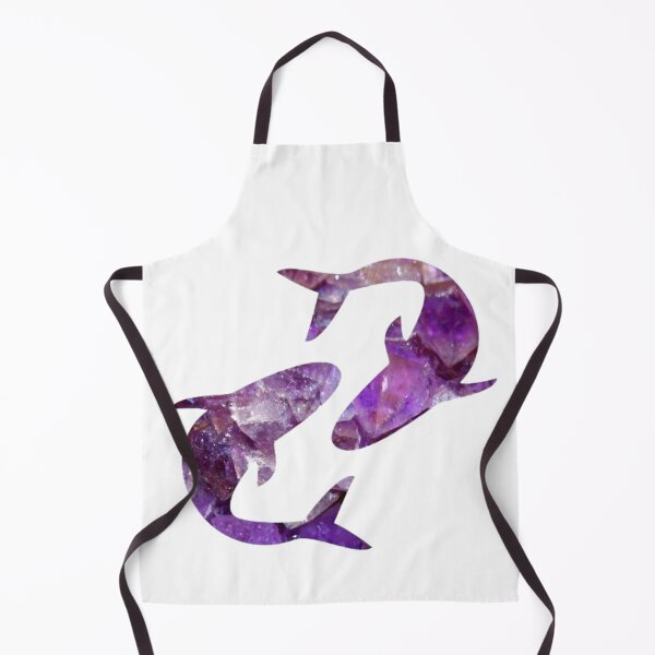 Item preview, Pisces Zodiac Symbol Silhouette Design With February Birthstone Amethyst Background designed and sold by TacoRose.