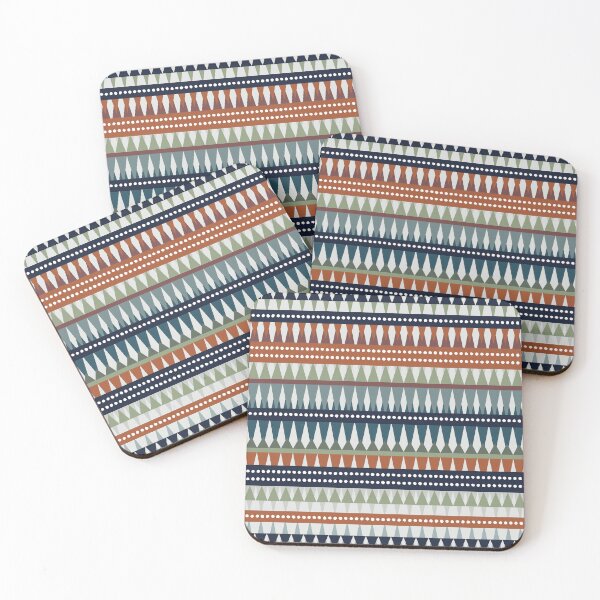 Aperçu de l'œuvre Colorful Stripes Ethnic Print créée et vendue par meggydesigns.