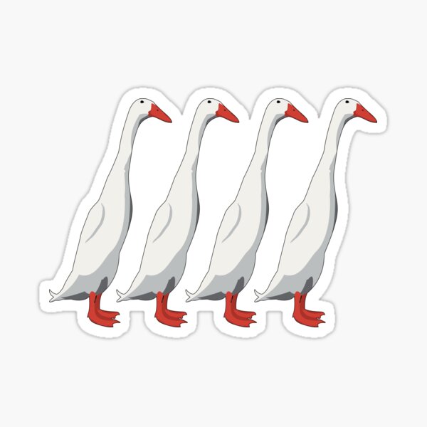 Ducks in a row Sticker