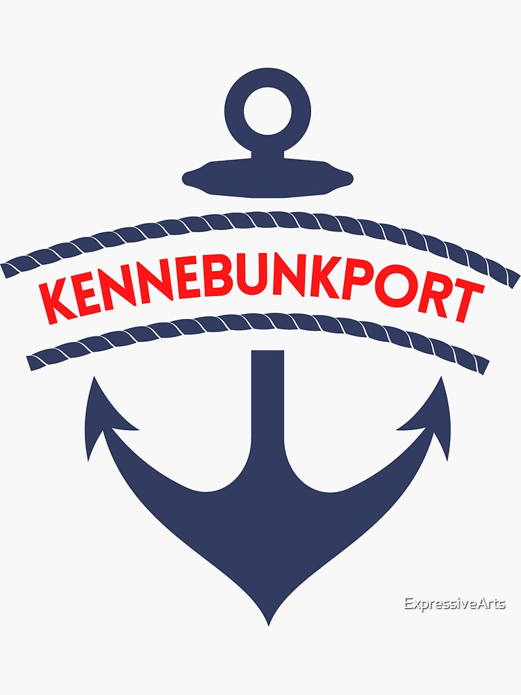 "Kennebunkport, Maine" Sticker by ExpressiveArts Redbubble