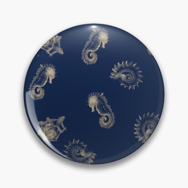 Item preview, Golden seashells Seahorse pattern sea designed and sold by T-landa.