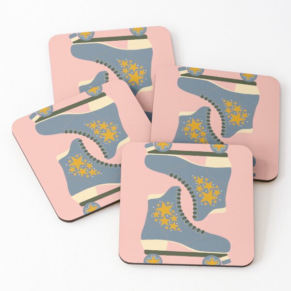 Item preview, Pastel Pink and Blue Retro Star Roller Skates designed and sold by Lottie-O.