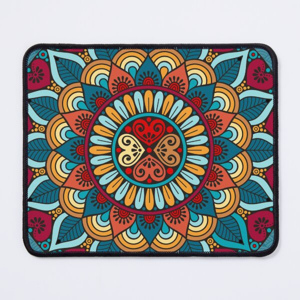 Item preview, Mandala heart blue colorful designed and sold by MamaMiaomiao.