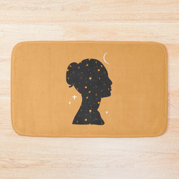Item preview, bohemian astrology magic art of galaxy space,crescent moon,stars,sun and woman silhouette designed and sold by Anastasy-Helter.