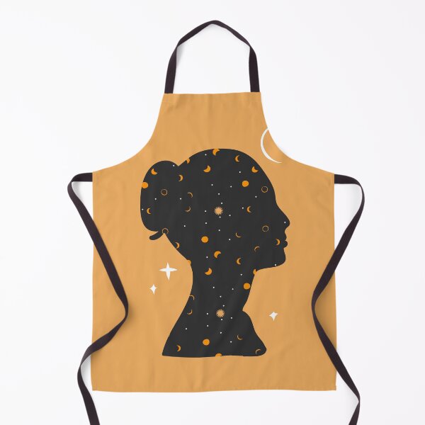Item preview, bohemian astrology magic art of galaxy space,crescent moon,stars,sun and woman silhouette designed and sold by Anastasy-Helter.