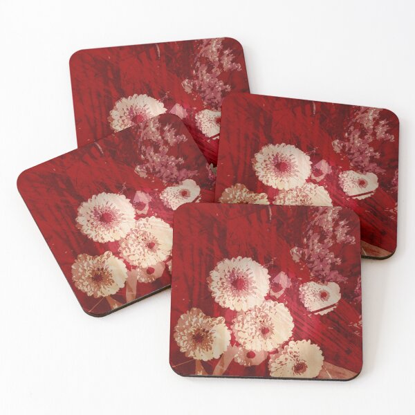 Item preview, Red Floral Abstract Painting designed and sold by KiwiArtistDK.