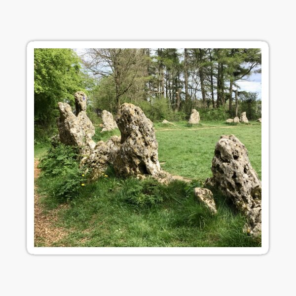 Rollright Stone circle. Whispering Knights. Sacred Stones. Oxfordshire & Warwickshire border in England. Sticker