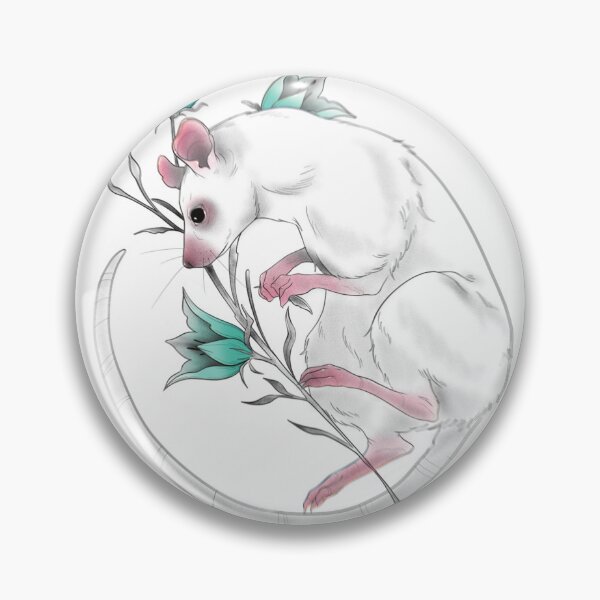 Item preview, Rat flower tattoo designed and sold by patriciafalls.