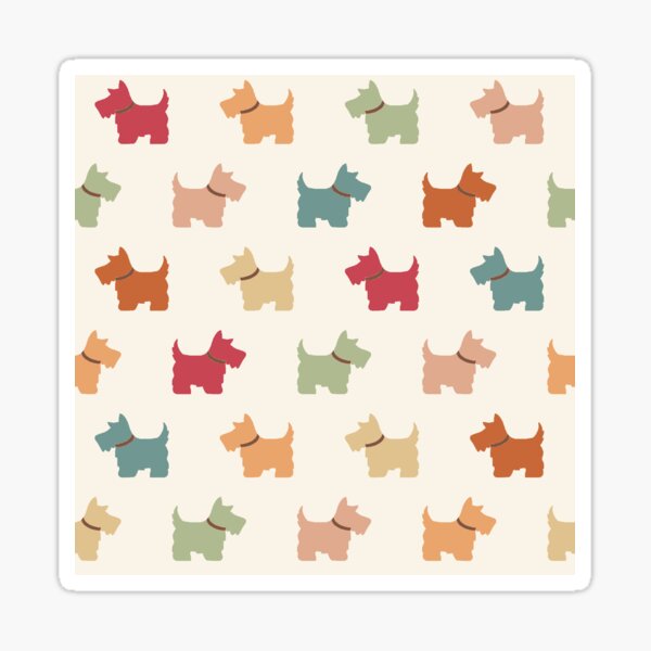 Cute scottie dogs Sticker