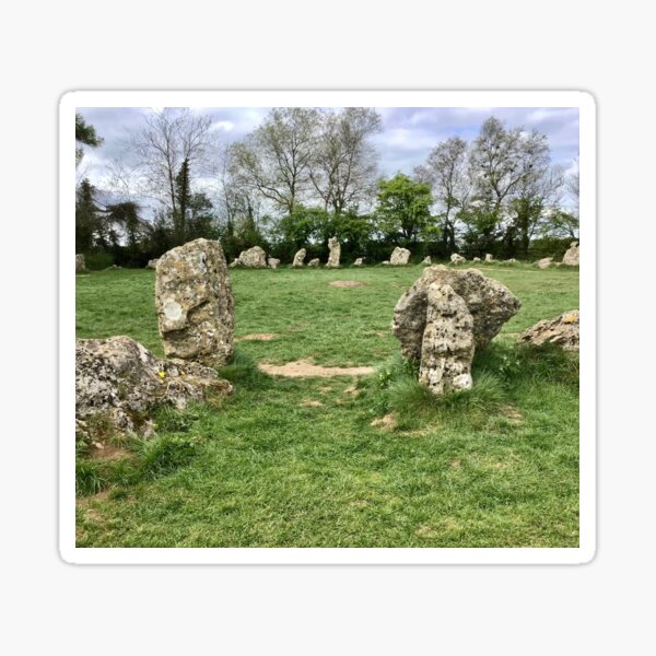 Rollright Stone Circle. The Gateway. Whispering Knights. Sacred Stones. Oxfordshire & Warwickshire border in England. Sticker