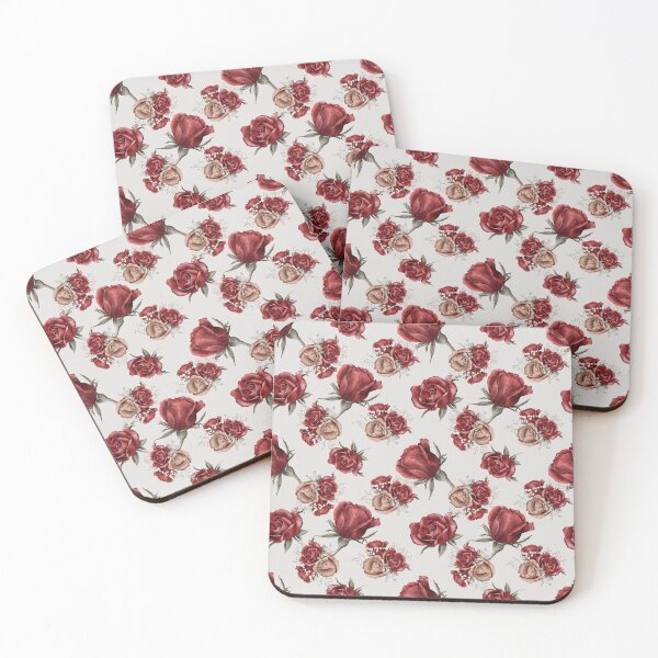 Item preview, Red & Petal Roses Floral Pattern  designed and sold by TrendyUniverse.