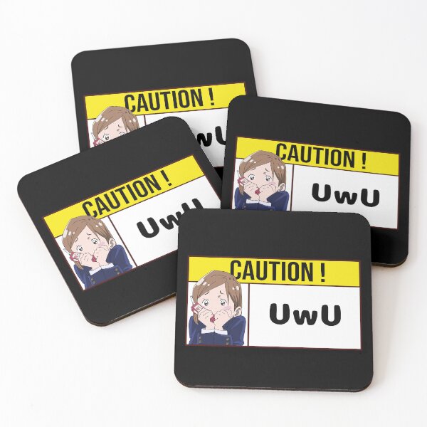 Item preview, cute anime uwu caution sign designed and sold by Semzig.