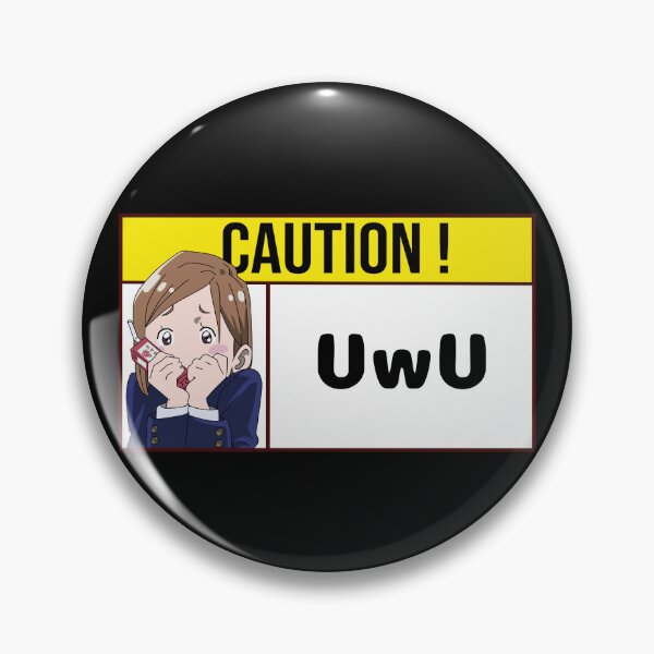 Item preview, cute anime uwu caution sign designed and sold by Semzig.