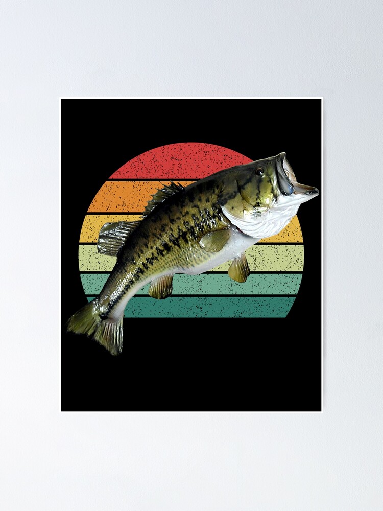 Bass Fishing, Retro Largemouth Bass Fishing, Vintage Bass Fishing Poster  for Sale by YJHDesign