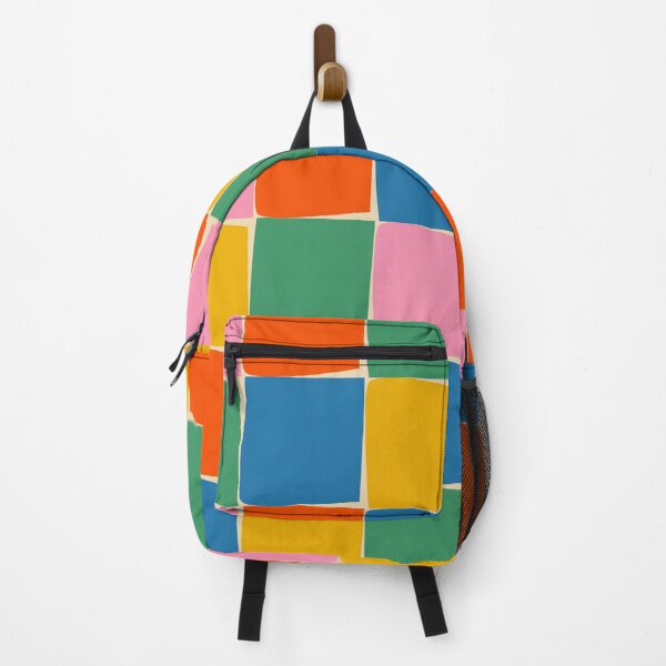 Item preview, Flux Modern Check Colourful Grid Pattern in Rainbow Pop Colours designed and sold by kierkegaard.