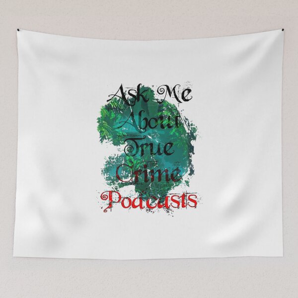 Artikelvorschau, Fragen Sie mich nach True Crime Podcasts entworfen und verkauft von Color-Lab.